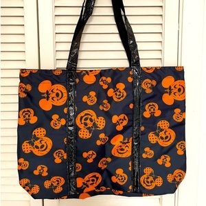 Orange and black Minnie Mouse Halloween Tote